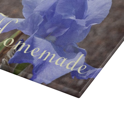 手製のギフトのガラスまな板のアイリス花 カッティングボード (角)