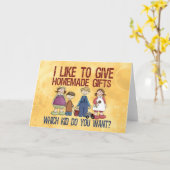 手製のギフト カード (黄色い花)