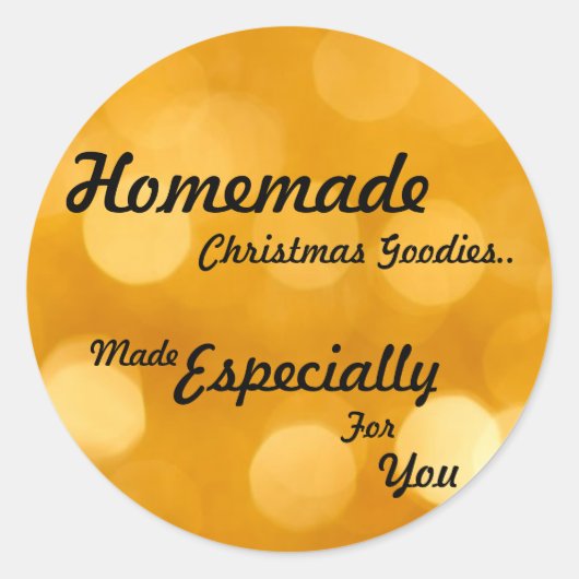 手製のクリスマスの糖菓のステッカー ラウンドシール (正面)