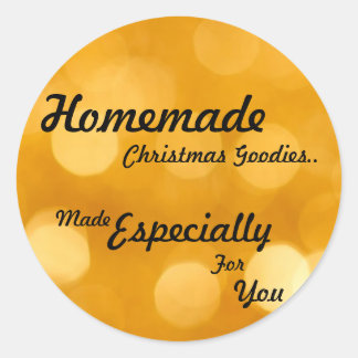 手製のクリスマスの糖菓のステッカー ラウンドシール