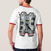 手製のジェット機のパック Tシャツ (裏面)