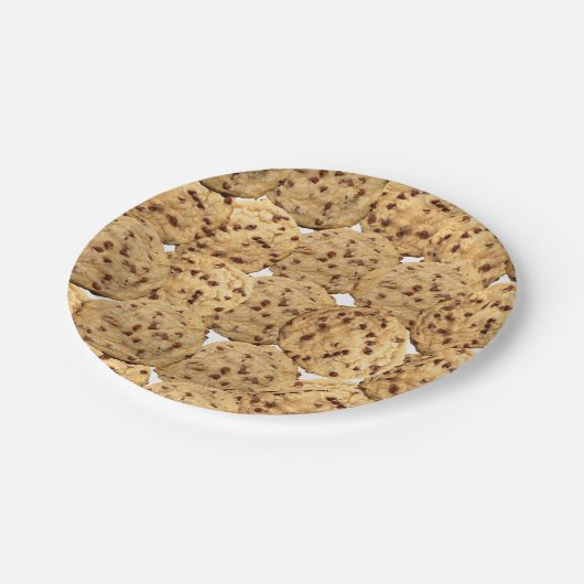 手製のチョコチップクッキー ペーパープレート (アングル)