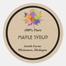手製のメープルシロップのステッカー