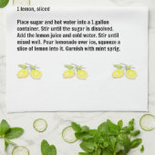 手製のレモネードのレシピの台所タオル キッチンタオル (折り畳み)