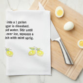 手製のレモネードのレシピの台所タオル キッチンタオル (四つ折り)