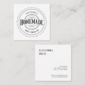 手製のヴィンテージのパーソナライズなラベルの名刺 スクエア名刺 (正面/裏面)