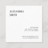 手製のヴィンテージのパーソナライズなラベルの名刺 スクエア名刺 (裏面)