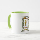 手製の単語の芸術のマグ マグカップ (正面左)