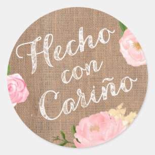手製の食糧のためのHechoの詐欺のcariñoのスペインのなステッカー ラウンドシール