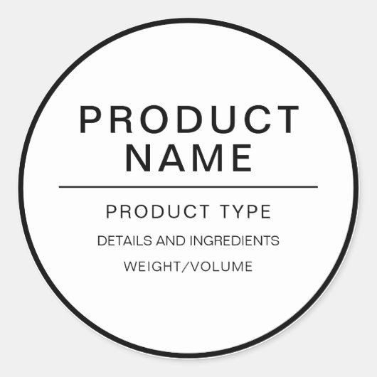 手製モダンパーソナライズされた製品ラベル ラウンドシール (正面)