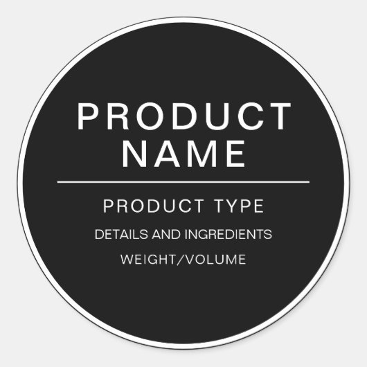手製モダンパーソナライズされた製品ラベル ラウンドシール (正面)