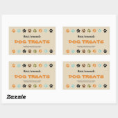 手製犬は瓶のラベルを扱います 長方形シール (シート)