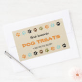 手製犬は瓶のラベルを扱います 長方形シール (封筒)