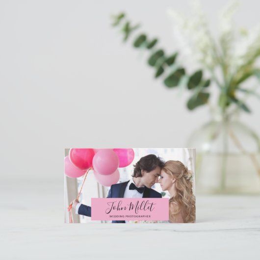 手記プロフェッショナル写真撮影 名刺 (スタンド正面)