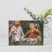 手記モダン家族の名前2写真の休日 シーズンカード (スタンド正面)