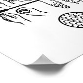 手話が私のゴルフのゴルファーにおもしろいバーディを話す ポスター (角)