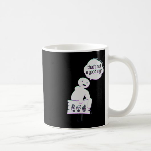 手話し言語ASLアメリカンハンドトーキング認識度 コーヒーマグカップ (右)