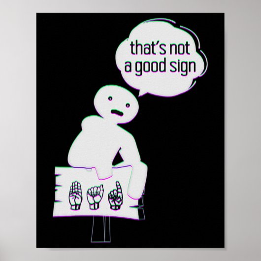 手話し言語ASLアメリカンハンドトーキング認識度 ポスター (正面)