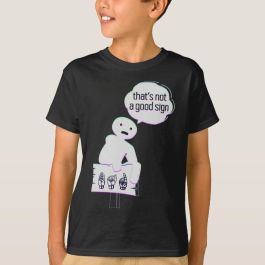 手話し言語ASLアメリカンハンドトーキング認識度 Tシャツ (正面)