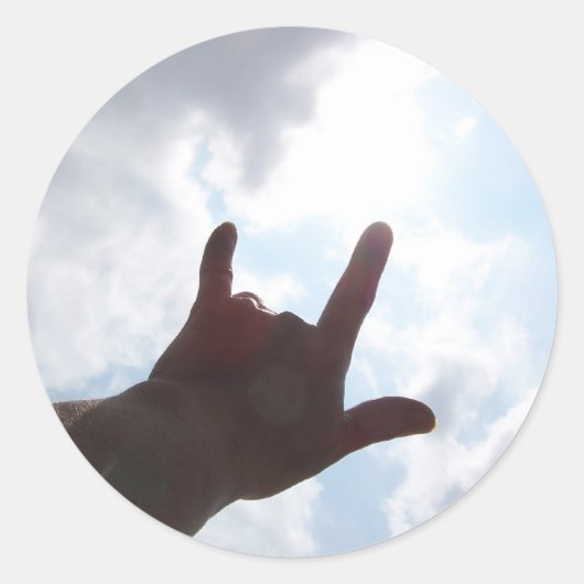 手話であなたが大好き ラウンドシール (正面)