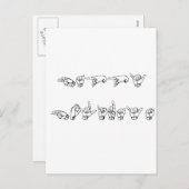 手話でハッピーホリデー シーズンポストカード (正面/裏面)