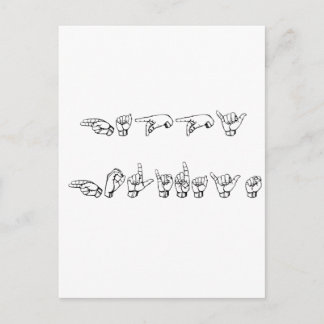 手話でハッピーホリデー シーズンポストカード