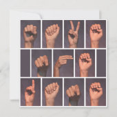 手話で日程を保存しよう 招待状 (正面)