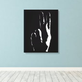 手話で書かれた文字 キャンバスプリント (インサイチュ (ウッドフロア))