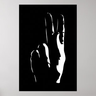 手話で書かれた文字 ポスター