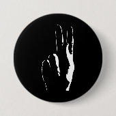 手話で書かれた文字 缶バッジ (正面)