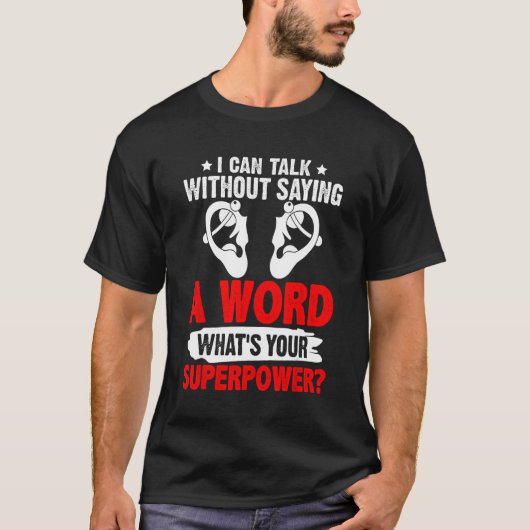 手話で話そうろう者の自尊心 Tシャツ (正面)