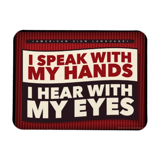 手話で。ASL磁石 マグネット (横)