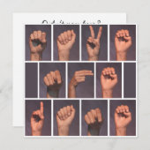 手話でSave the Date 招待状 (正面/裏面)