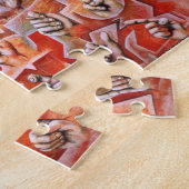 手話のアルファベットのパズル ジグソーパズル (側面)