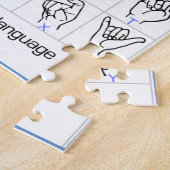 手話のアルファベットのパズル ジグソーパズル (側面)