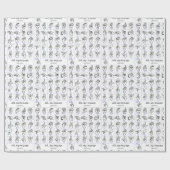 手話のアルファベットの包装紙 ラッピングペーパー (フラット)