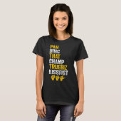 手話のハンドジェスチャー 聾 難聴 啓発 8 Tシャツ (正面フル)