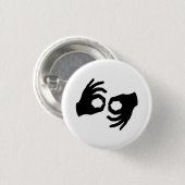 手話のピクトグラムボタン 缶バッジ (正面&裏面)