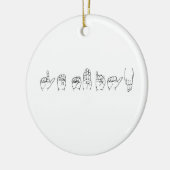 手話のレズビアン セラミックオーナメント (左)