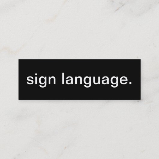 手話の名刺 スキニー名刺 (正面)
