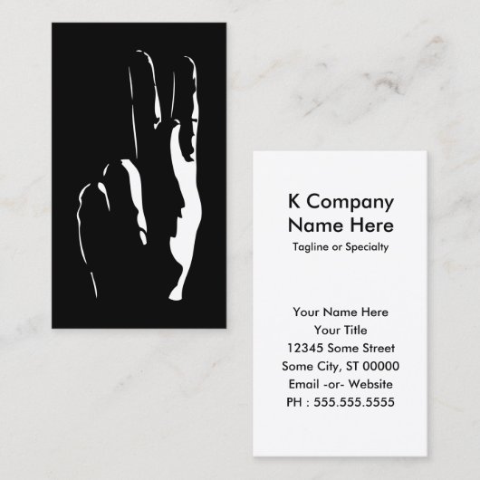 手話の手紙K 名刺 (正面/裏面)