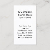 手話の手紙K 名刺 (裏面)