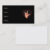 手話の芸術の名刺 名刺 (正面/裏面)