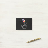 手話の蝶の自閉症 ポストイット (デスク上)