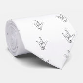 手話の輪郭 ネクタイ (ロール)