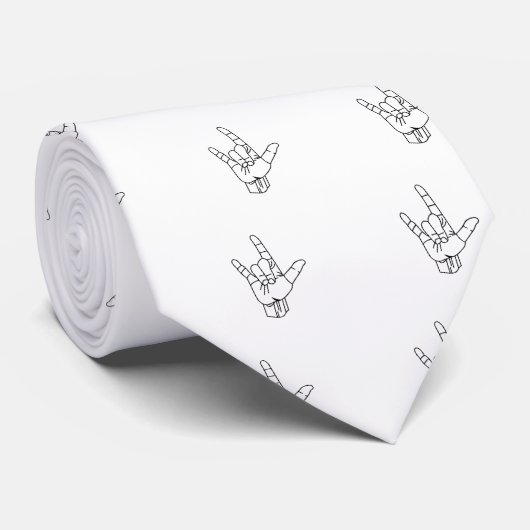 手話の輪郭 ネクタイ (ロール)