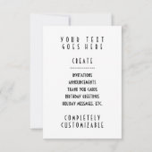 手話のKの字 招待状 (裏面)