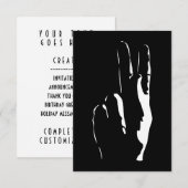 手話のKの字 招待状 (正面/裏面)