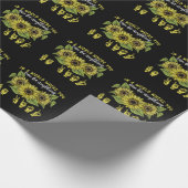 手話ろうヒマワリ優しい ラッピングペーパー (角)