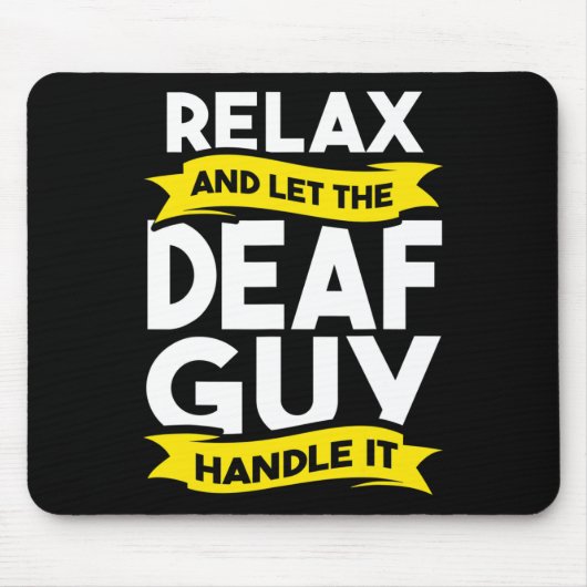 手話ろう者認識度難聴とASL マウスパッド (正面)